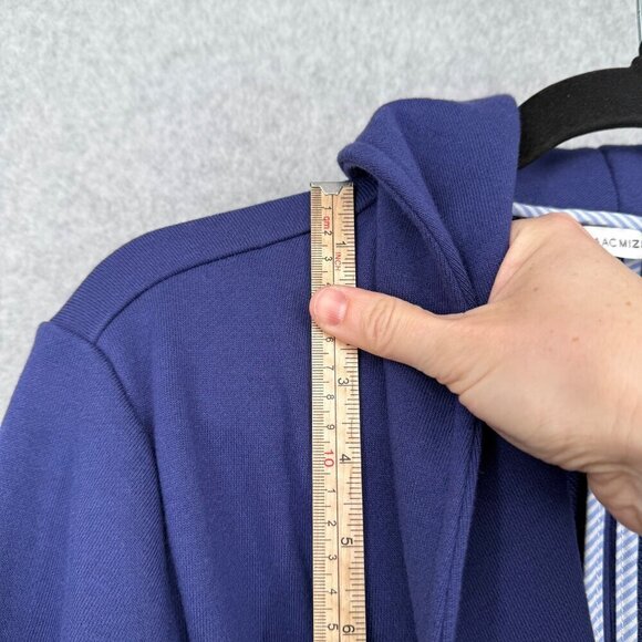 Isaac Mizrahi Belted Unstructured Sweater Blazer Jacket Size M Blue Shawl NWOT - Picture 9 of 11